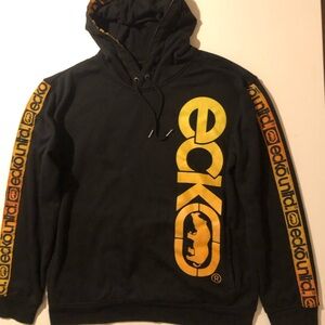 ECKO UNLTD Pullover Hoodie Mens Size Large Black and Orange Colors